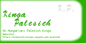 kinga palesich business card